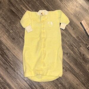 Vintage Carters Baby Yellow Unisex Sleeper One Pc Sleep Sack TO-26 Lbs
